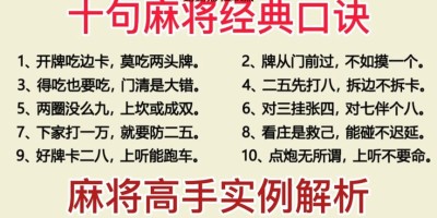 麻将技术技巧教程【视频】 麻将技术技巧教程【视频】